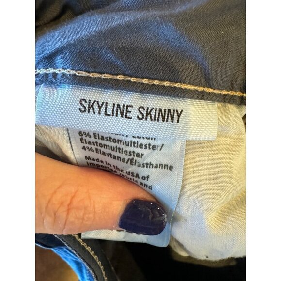 Paige Jeans Women 24 Blue Raya Medium Wash Stretch Denim Skyline Skinny - Picture 10 of 12